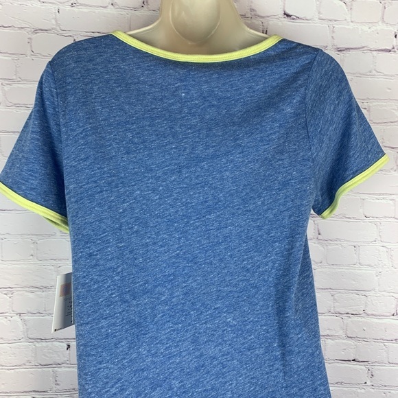 SOFT Blue Classic T yellow edges long modest plus - Picture 5 of 8